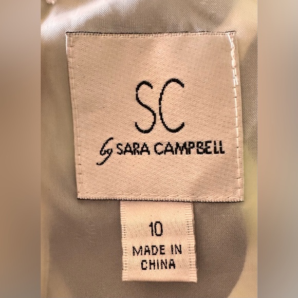 Sara Campbell Black Polka Dot Under Sheer Lime Green Fit & Flare Dress Sz 10 - Picture 9 of 11